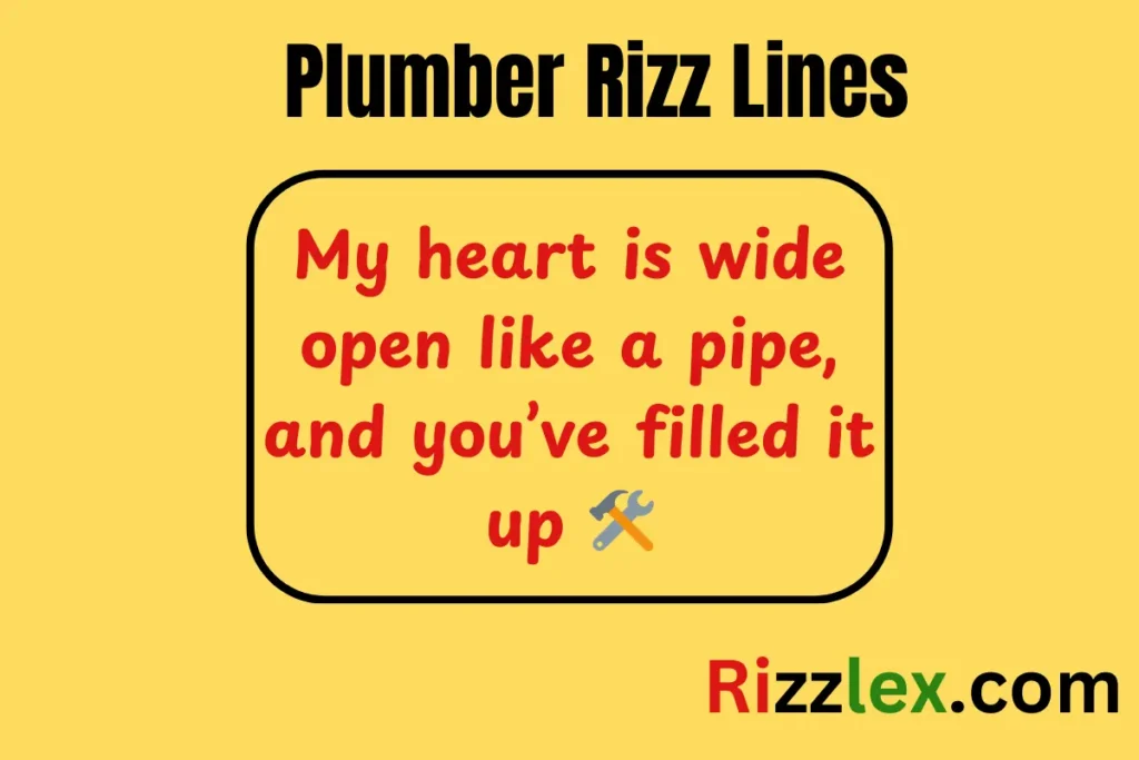Plumber Rizz Lines