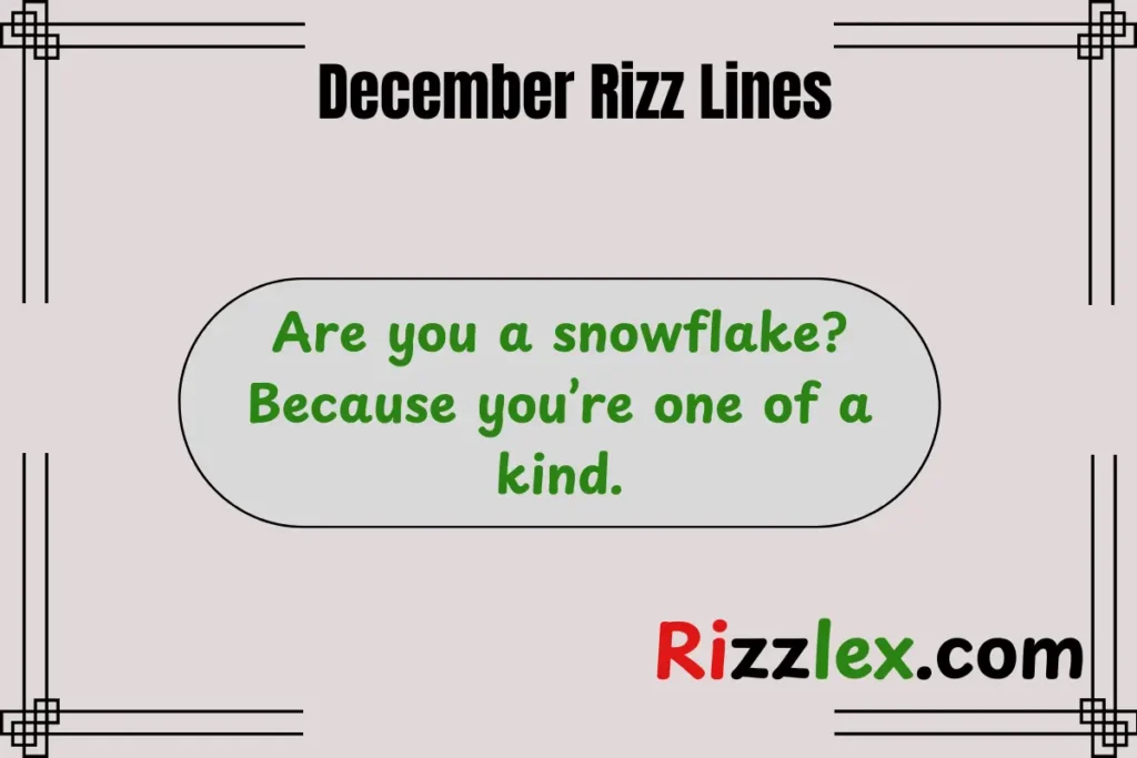 December Rizz Lines