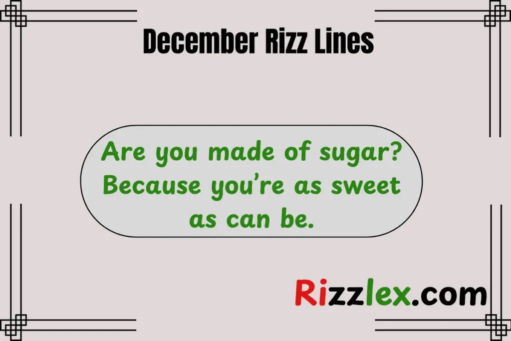 December Rizz Lines