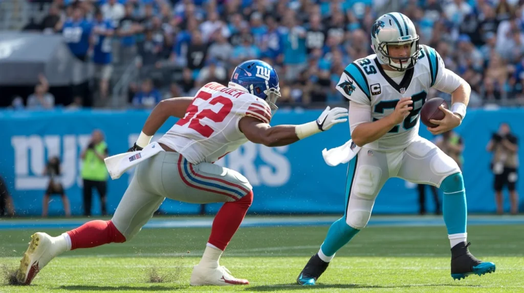 New york giants vs carolina panthers match player stats