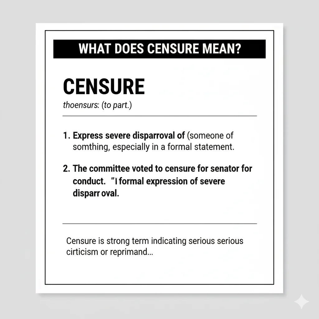 What Does “Censure” Mean?