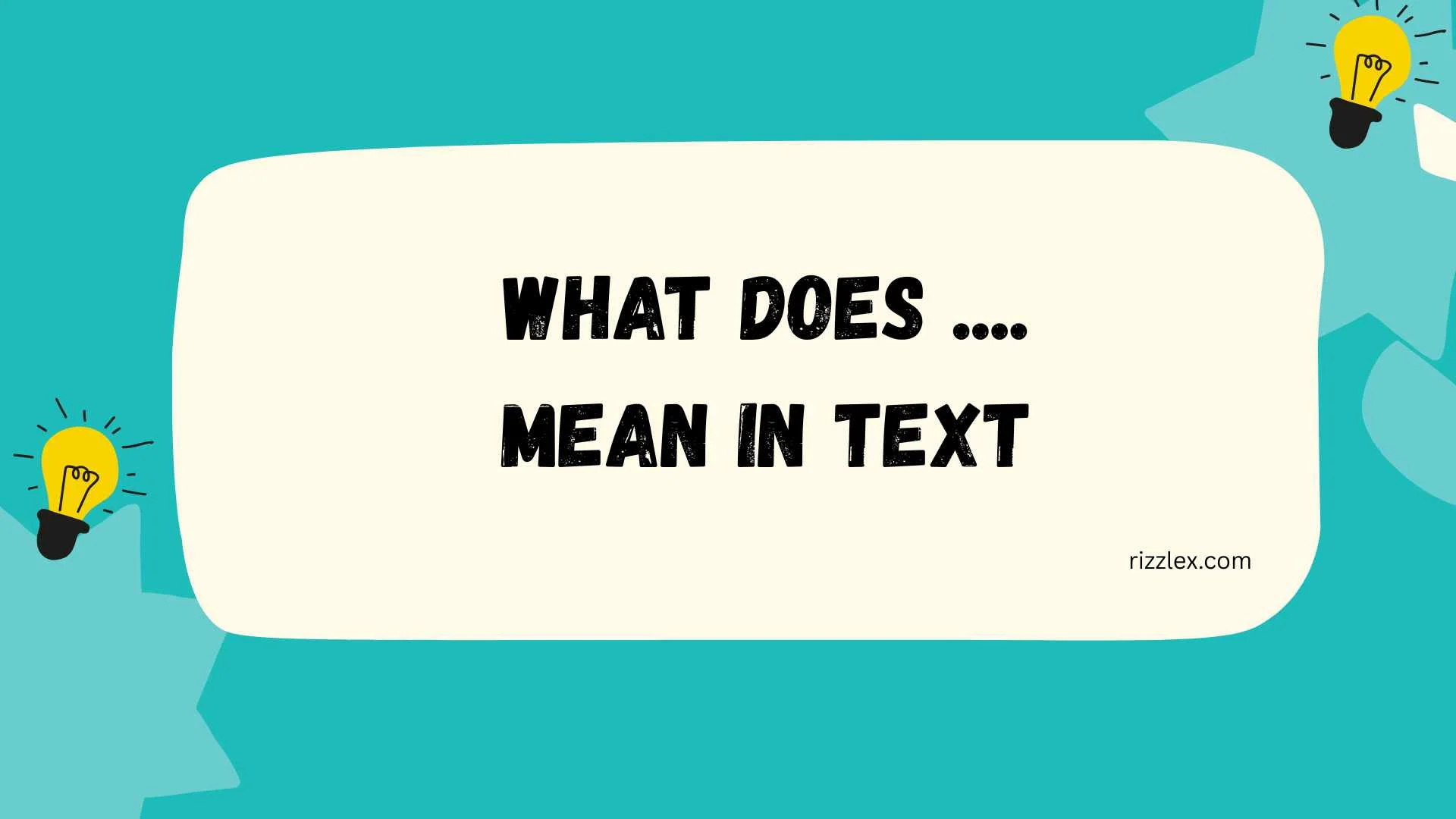 What Does .... Mean in Text