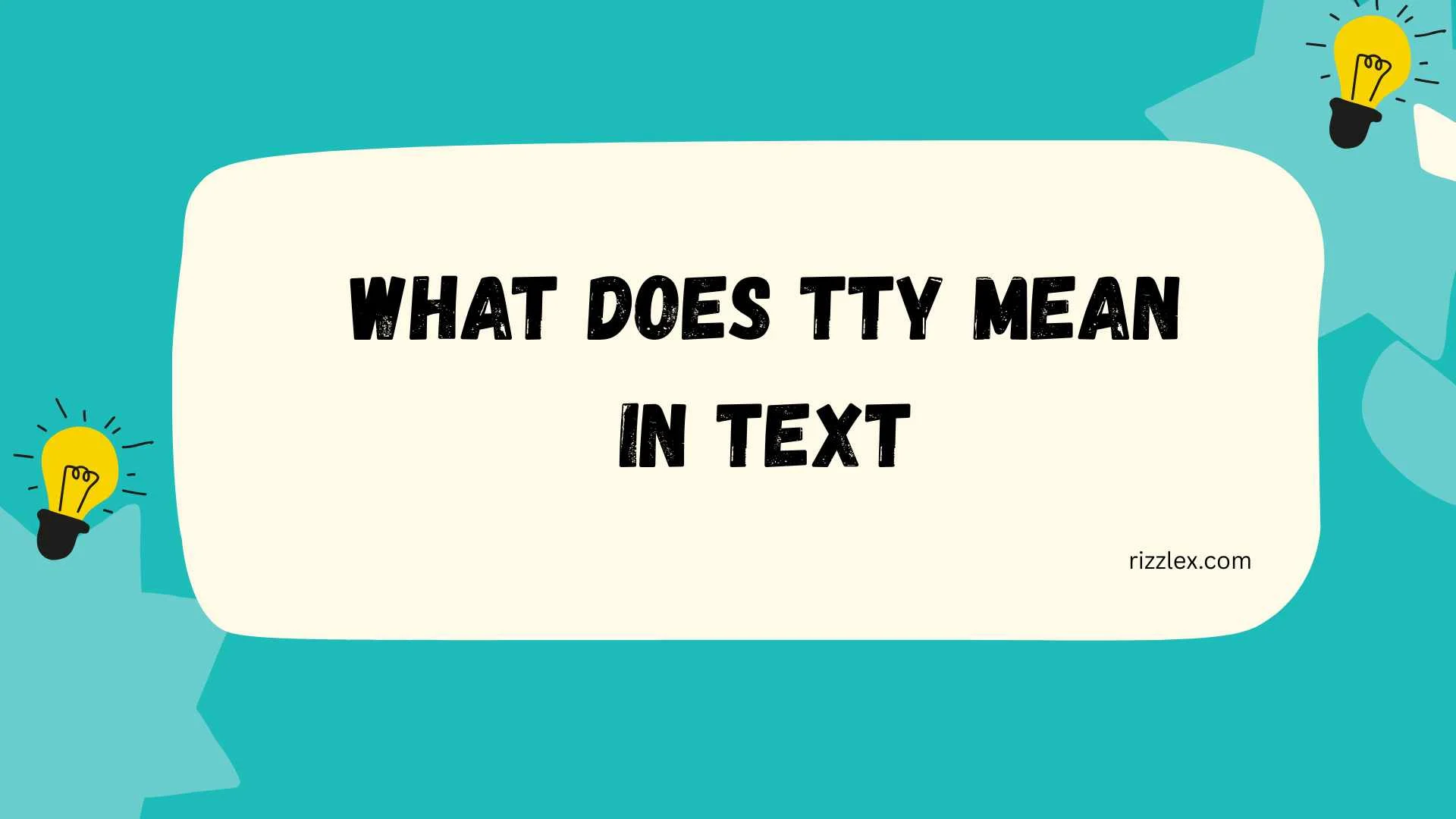 what does tty mean in text